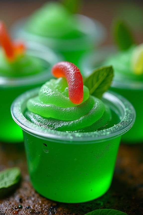 whimsical green apple jello