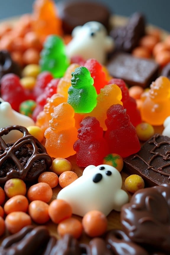 whimsical halloween candy display