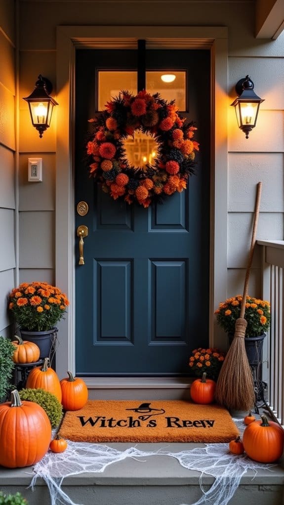 whimsical halloween welcome mat