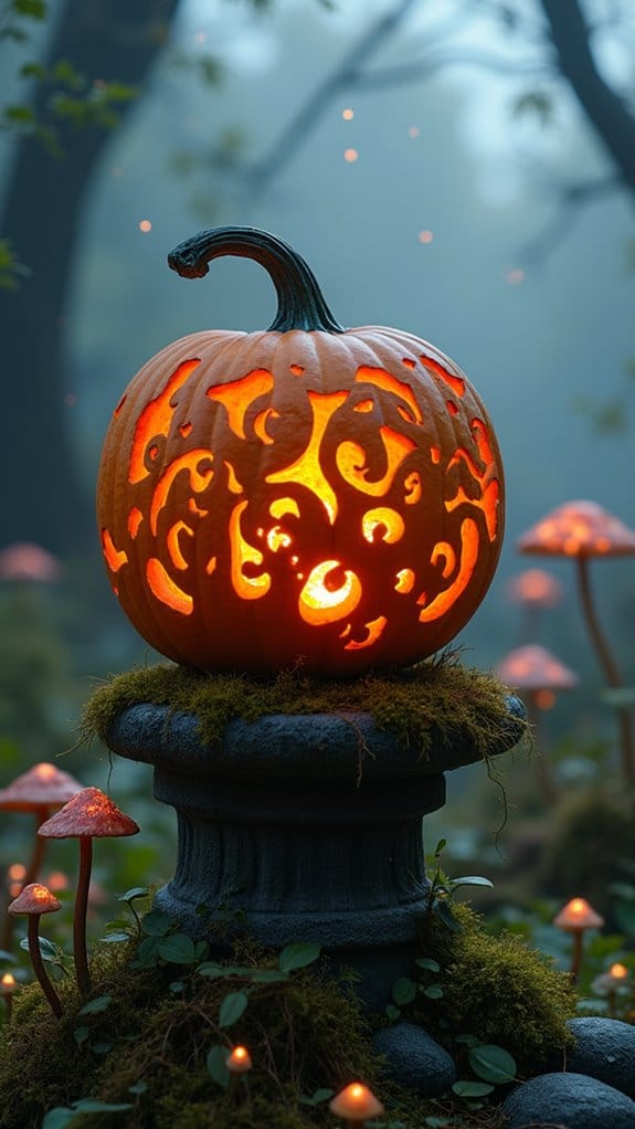 whimsical pumpkin fantasy landscapes