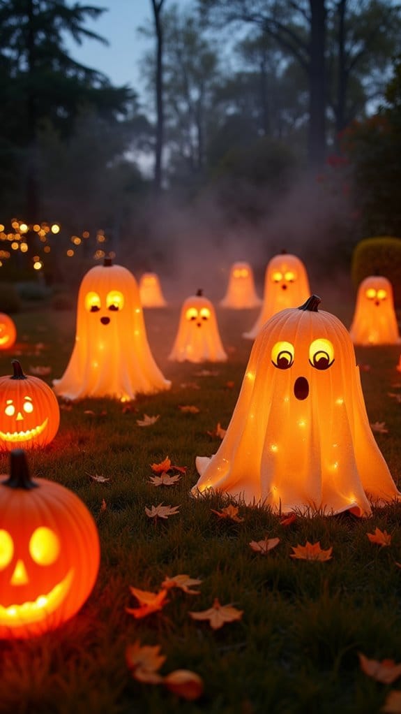 whimsical pumpkin ghost d cor