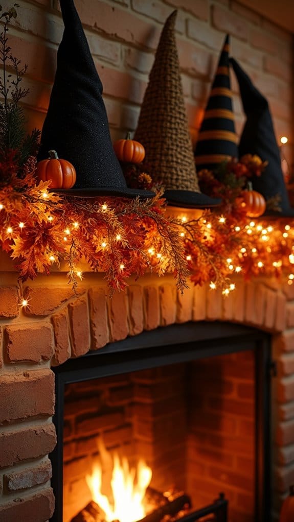 whimsical witch hat decor