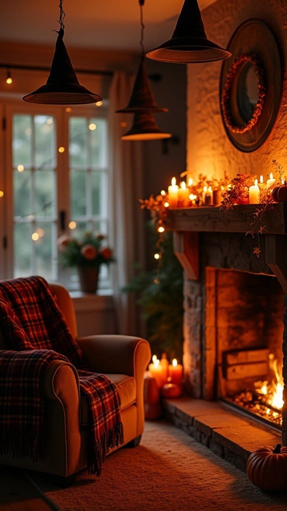 whimsical witch hat decorations