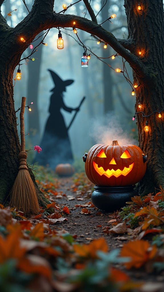 whimsical witch yard decorations