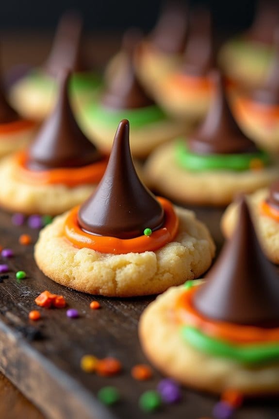 witch hat halloween cookies