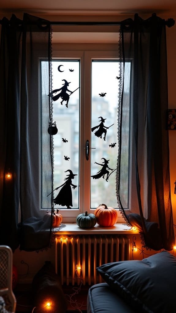 witchy halloween window decorations
