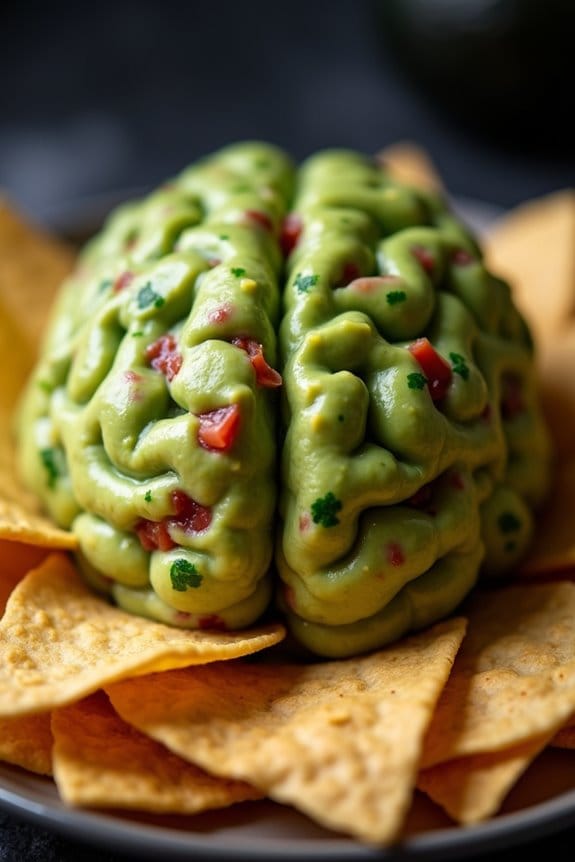 zombie themed guacamole recipe