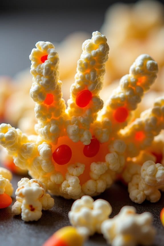 zombie themed popcorn treat