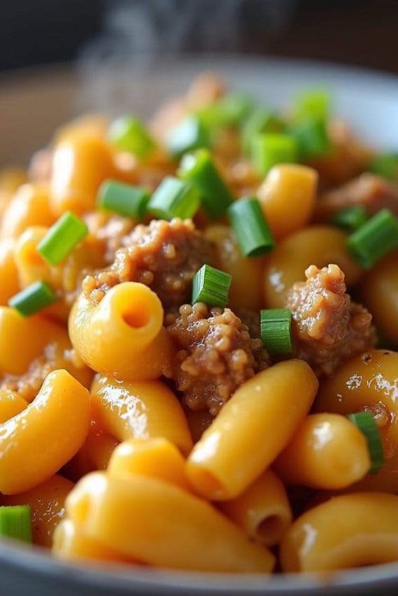 asian inspired turkey mac and cheese