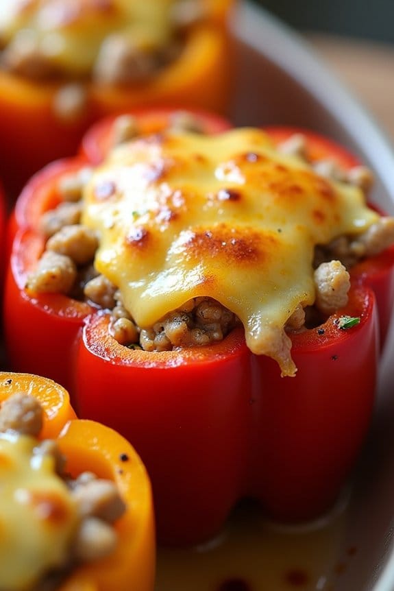 autumn turkey apple stuffed peppers