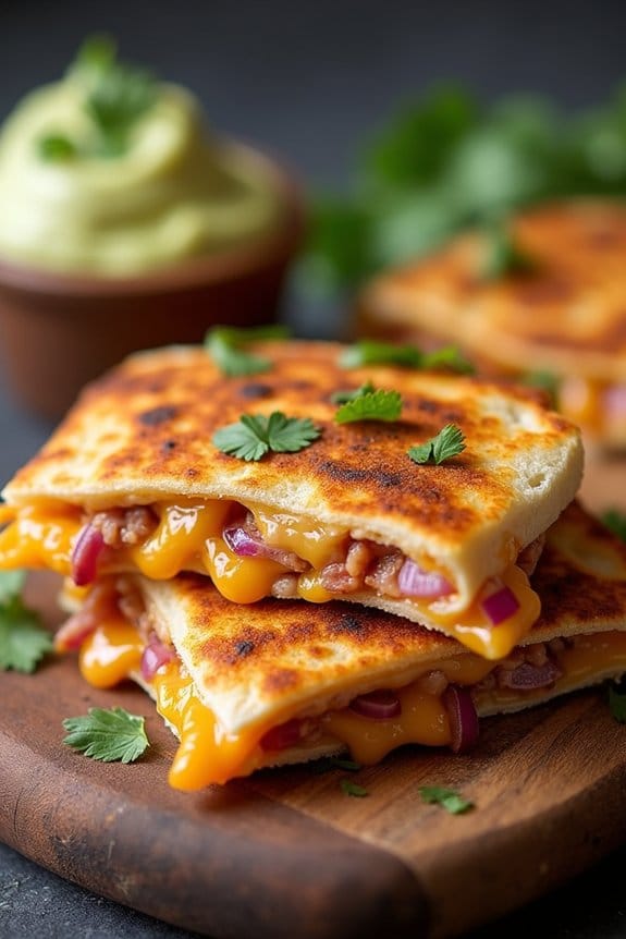 bbq turkey cheddar quesadilla delight