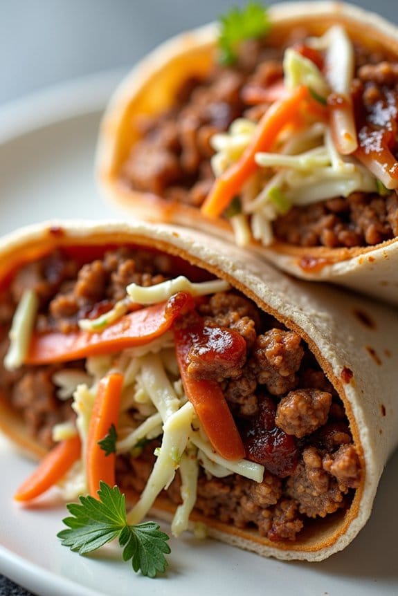 bbq turkey coleslaw wraps recipe