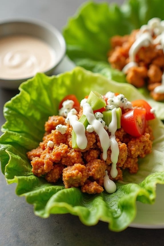 buffalo turkey lettuce wraps