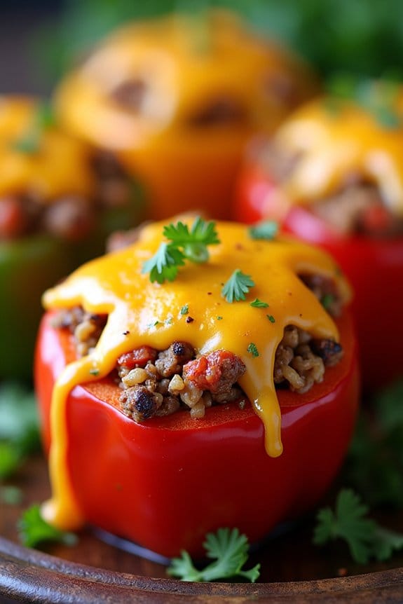 cajun spiced stuffed bell peppers