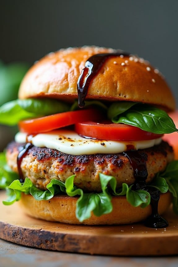 caprese inspired turkey burger recipe