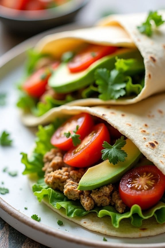 cilantro lime turkey wraps