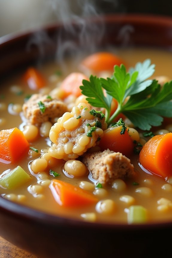 comforting turkey barley soup