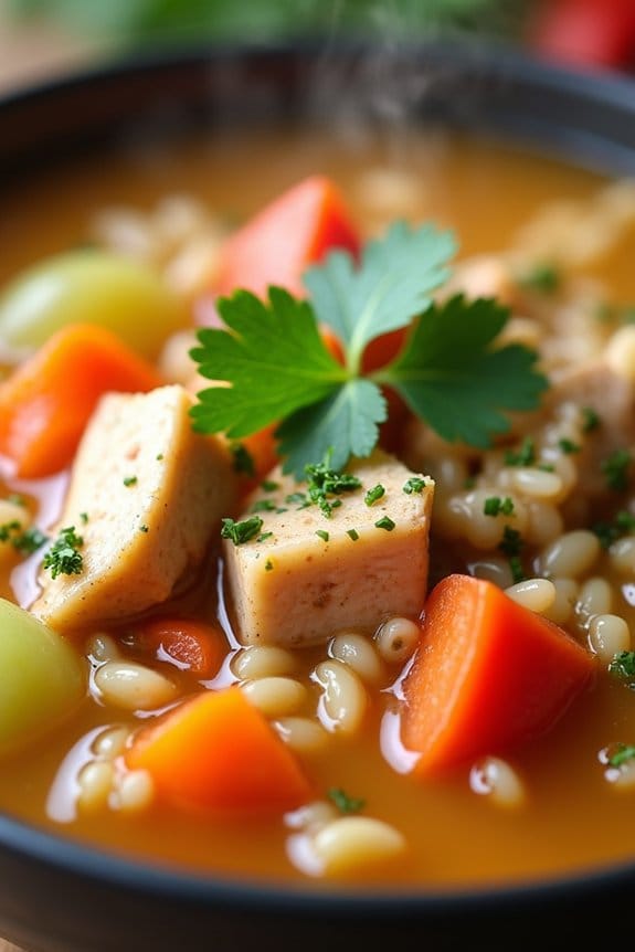 comforting turkey vegetable soup