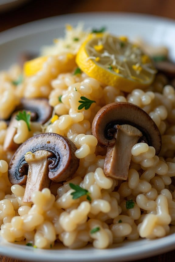 cozy romantic risotto dinner