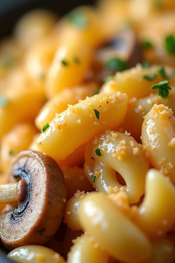 creamy turkey mushroom mac