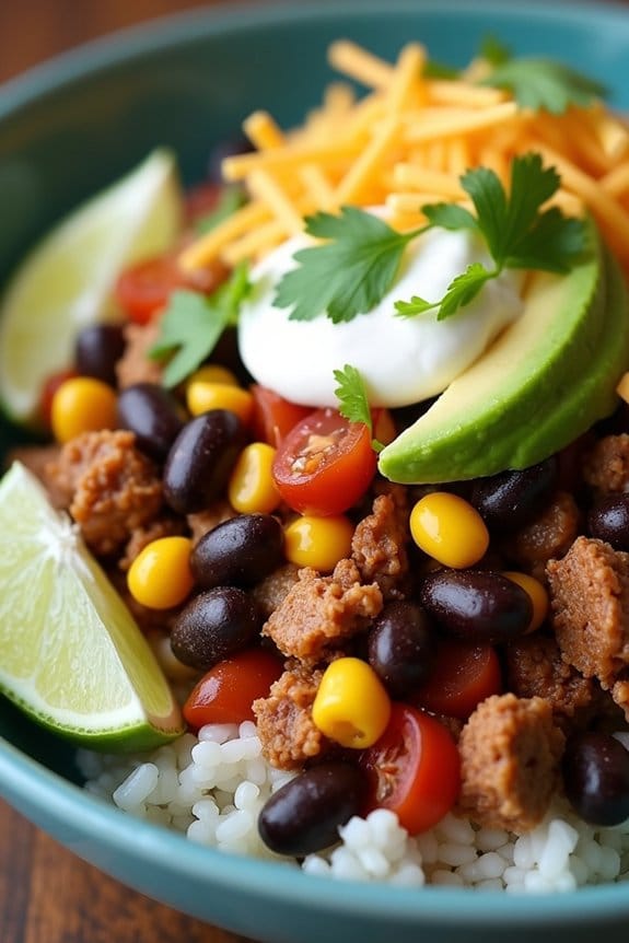 crockpot turkey bean bowls