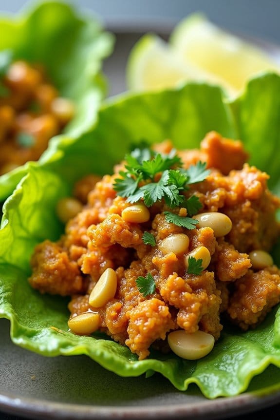curry turkey lettuce wraps