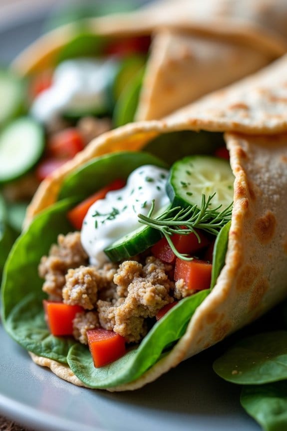 greek turkey wraps recipe