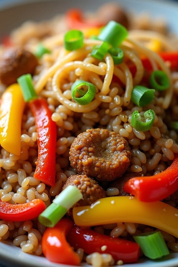 ground turkey stir fried rice