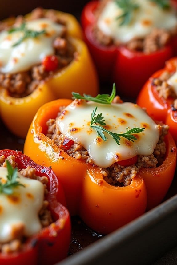 ground turkey stuffed peppers