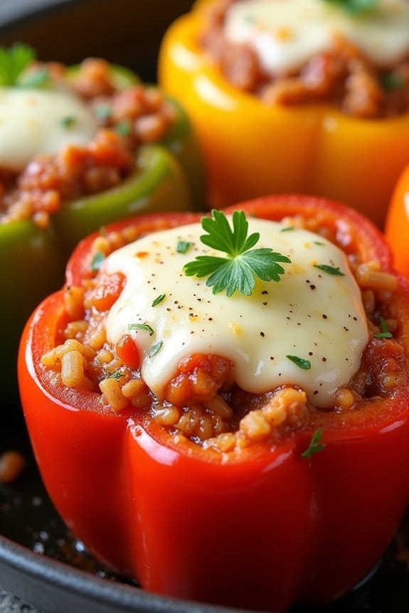 ground turkey stuffed peppers