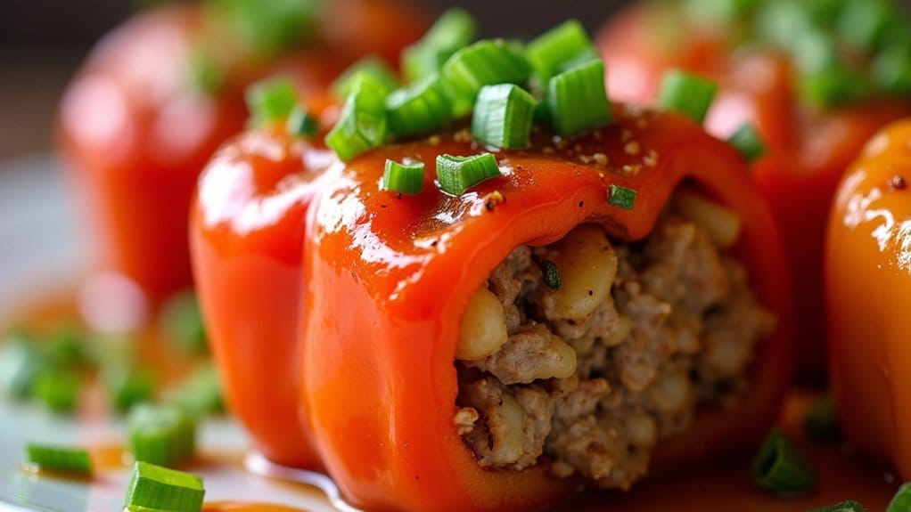 ground turkey stuffed peppers