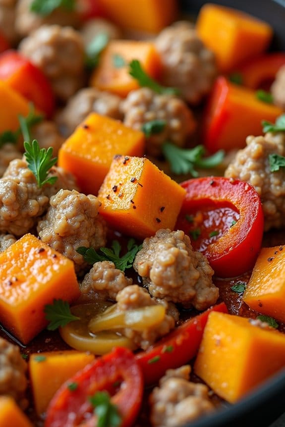 ground turkey sweet potato skillet