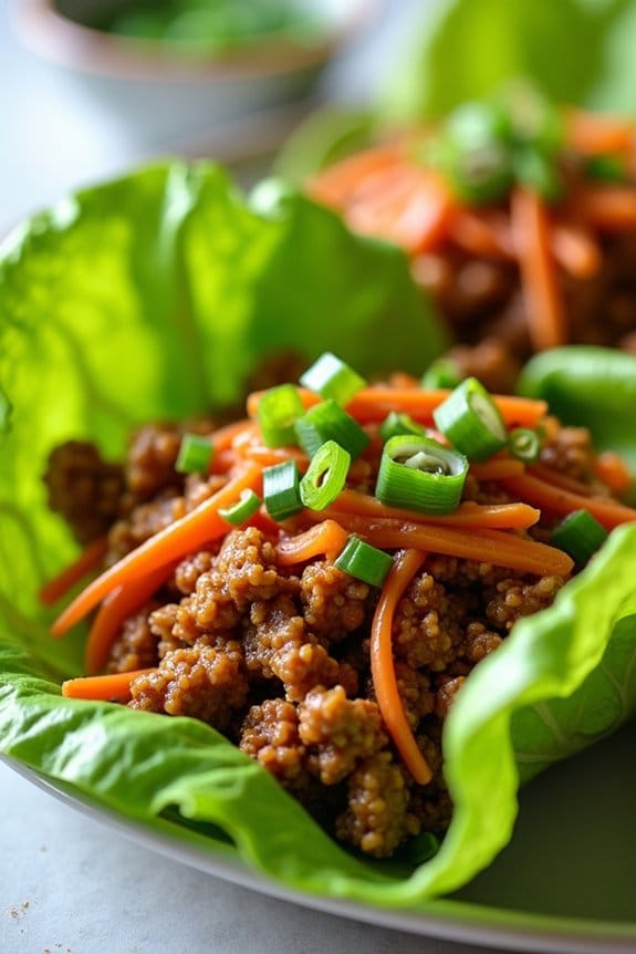 healthy asian turkey wraps