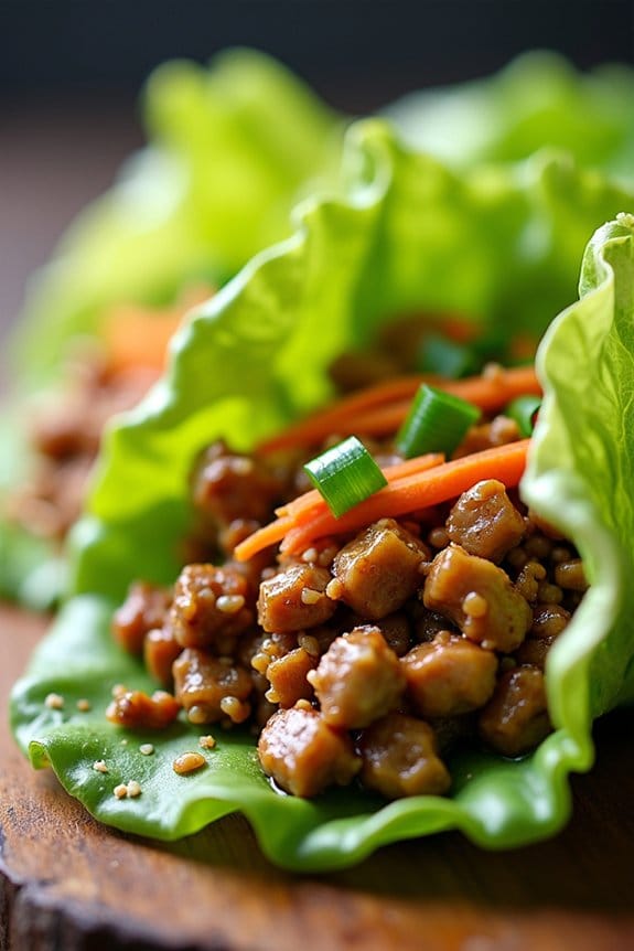 healthy asian turkey wraps