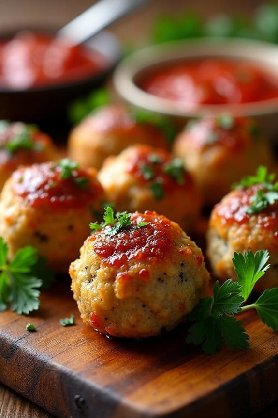 healthy baked turkey meatballs