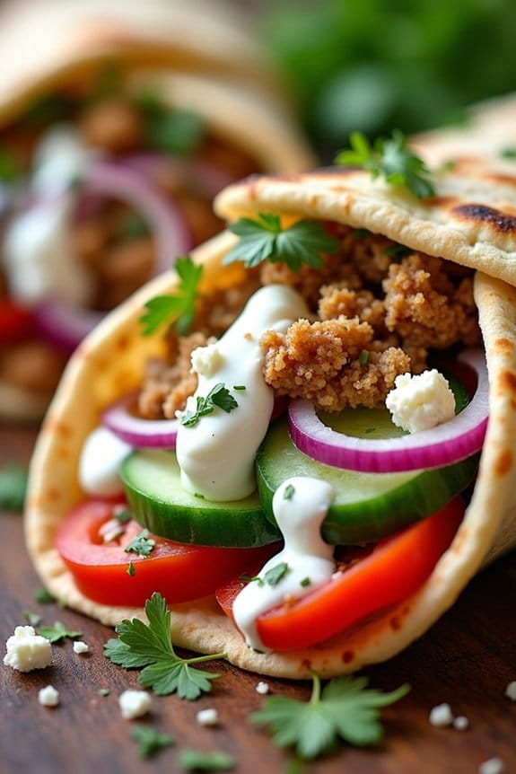healthy greek turkey wrap
