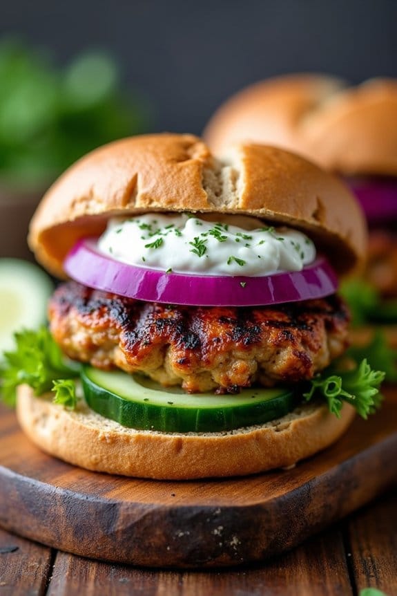 healthy mediterranean turkey burgers