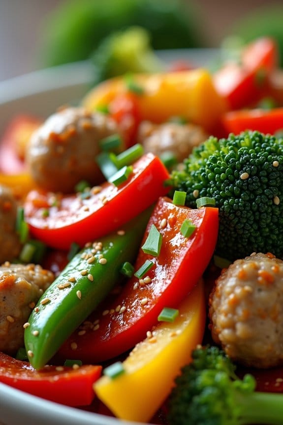 healthy romantic stir fry dinner