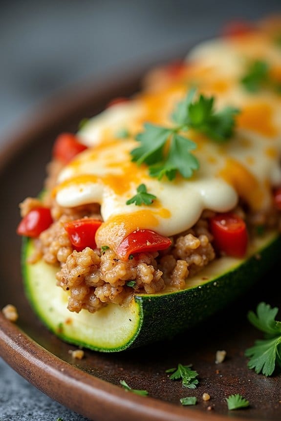 healthy romantic zucchini boats