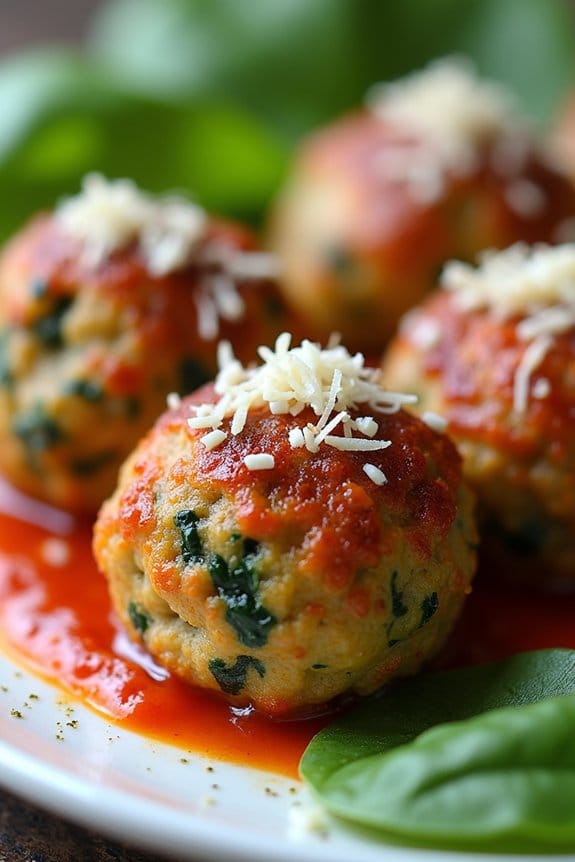 healthy spinach turkey meatballs