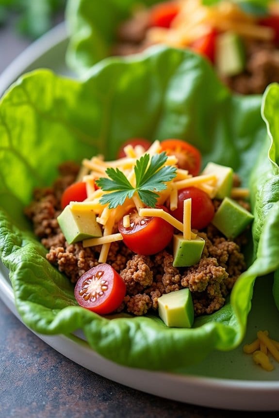 healthy taco lettuce wraps