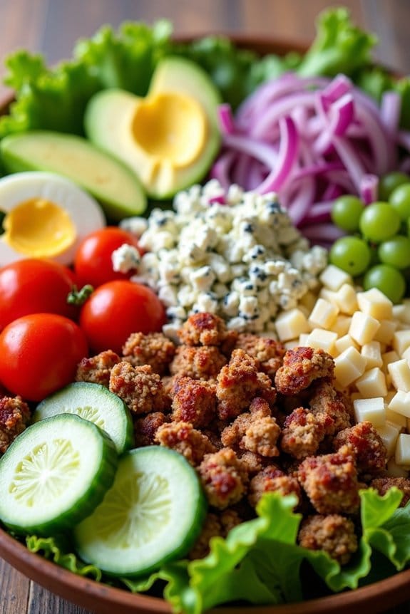 healthy turkey cobb salad