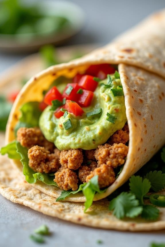 healthy turkey guacamole wraps