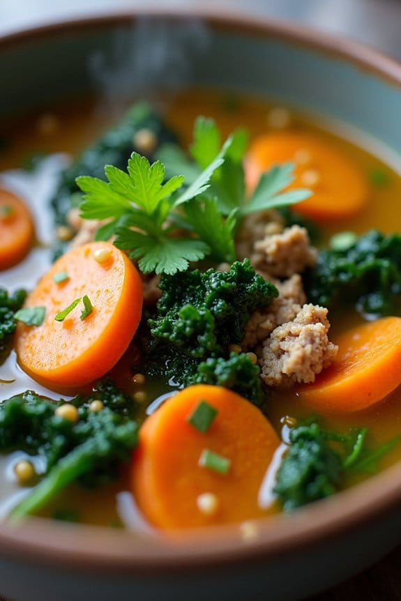 healthy turkey kale soup