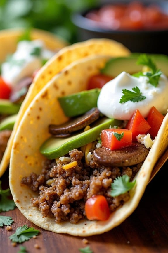 healthy turkey mushroom tacos