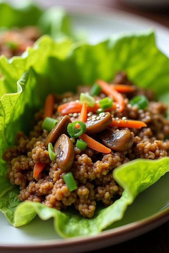 healthy turkey mushroom wraps