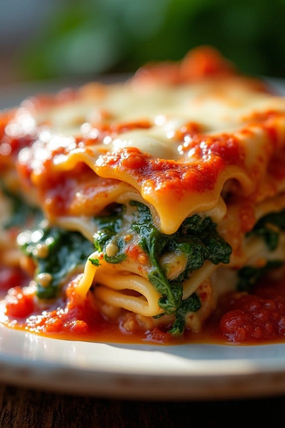 healthy turkey spinach lasagna