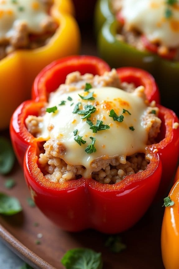 healthy turkey stuffed peppers