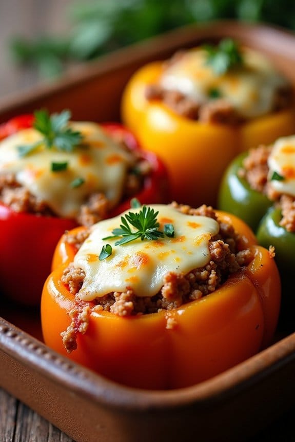 healthy turkey stuffed peppers