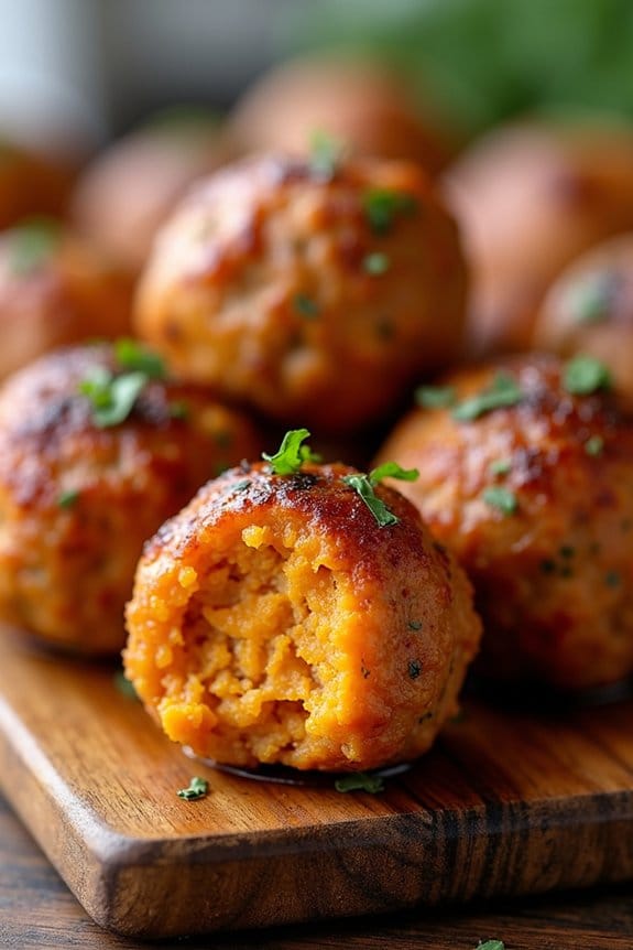 healthy turkey sweet potato meatballs